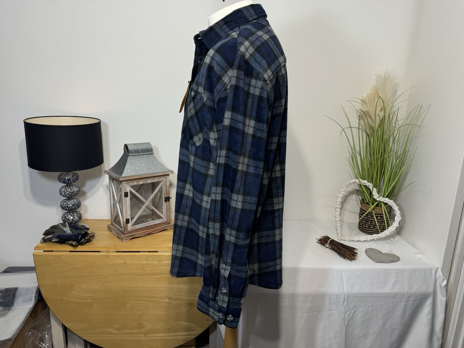 Groundwork Check Button Through Over Shirt Size 2XL