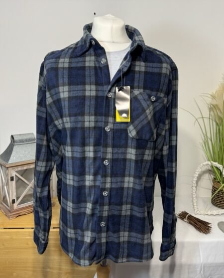 Groundwork Check Button Through Over Shirt Size 2XL