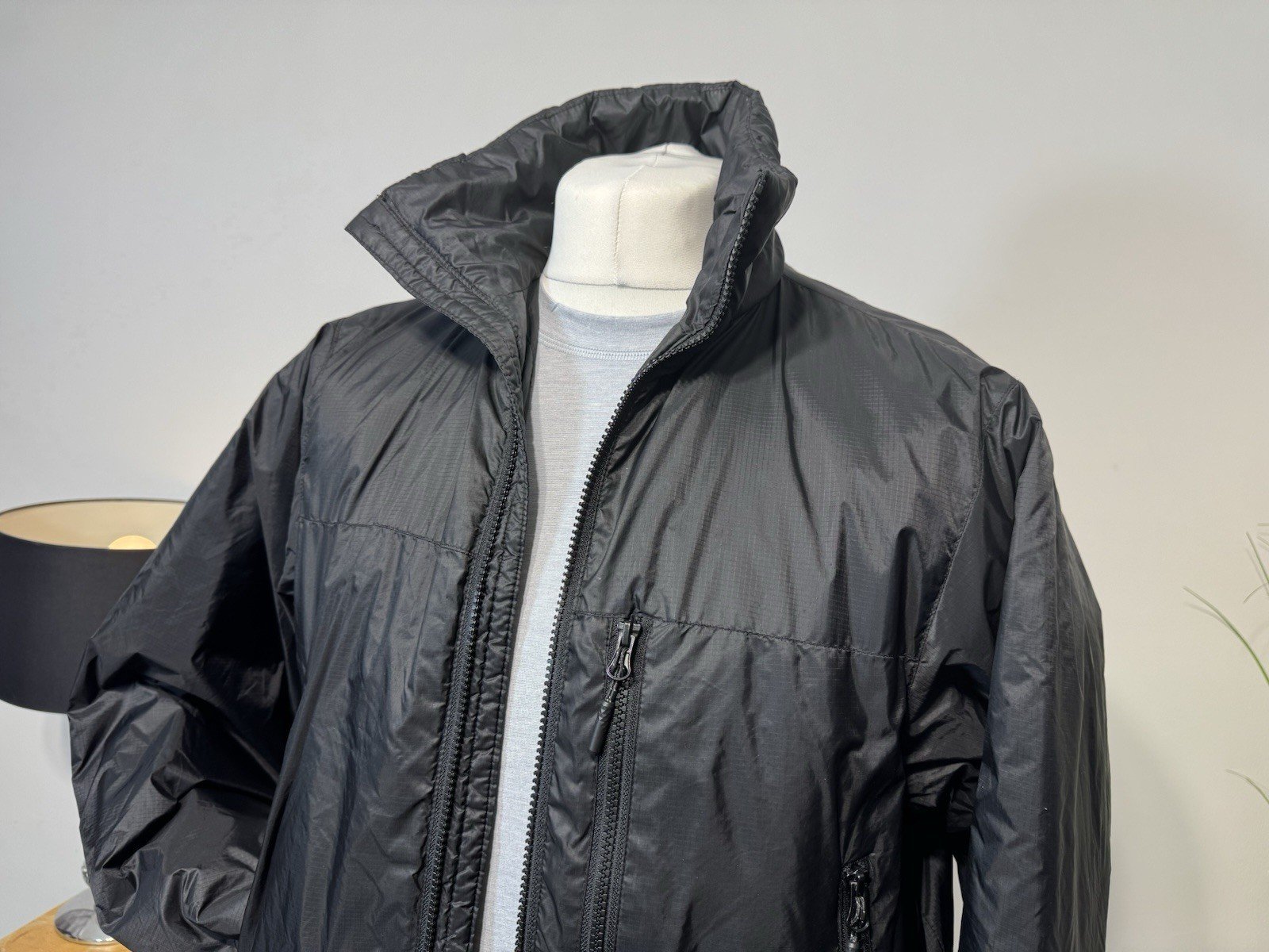 H&M Black Lined Full Zip High Neck Bomber Jacket Size S