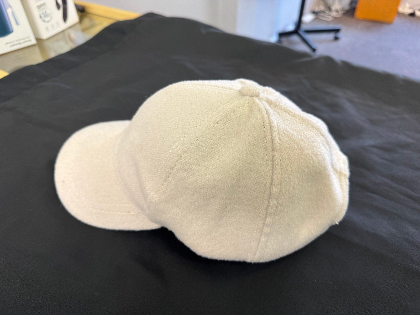 Ivory Fleece Adjustable Snapback Cap One Size