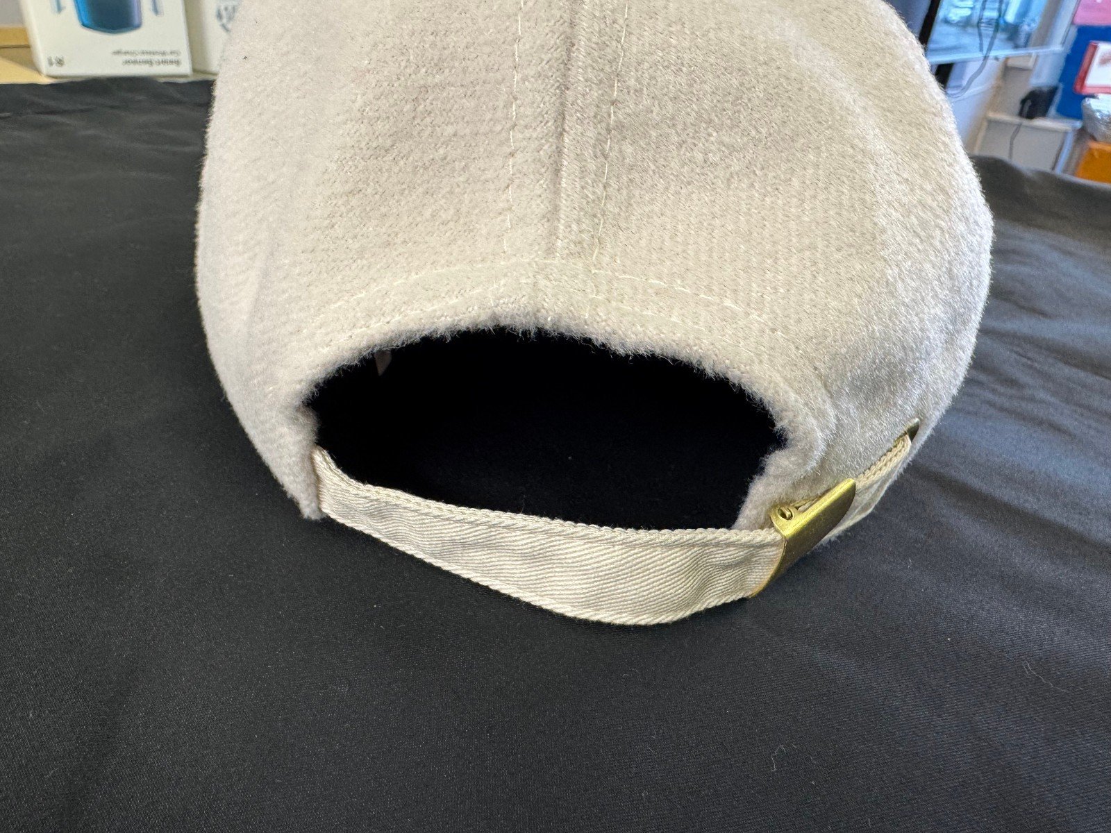 Ivory Fleece Adjustable Snapback Cap One Size