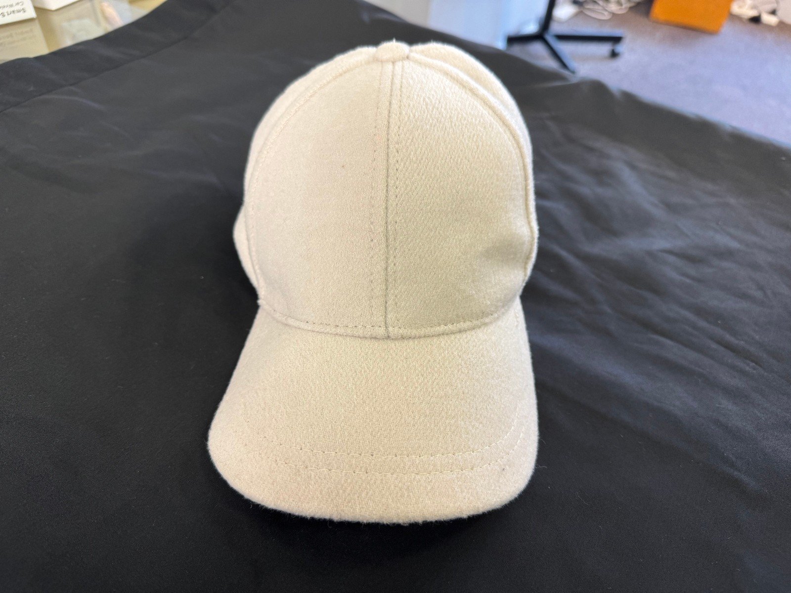 Ivory Fleece Adjustable Snapback Cap One Size