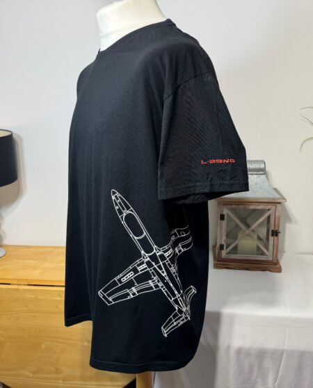 L-39NG SKYFOX BLACK GRAPHIC T-SHIRT SIZE 3XL