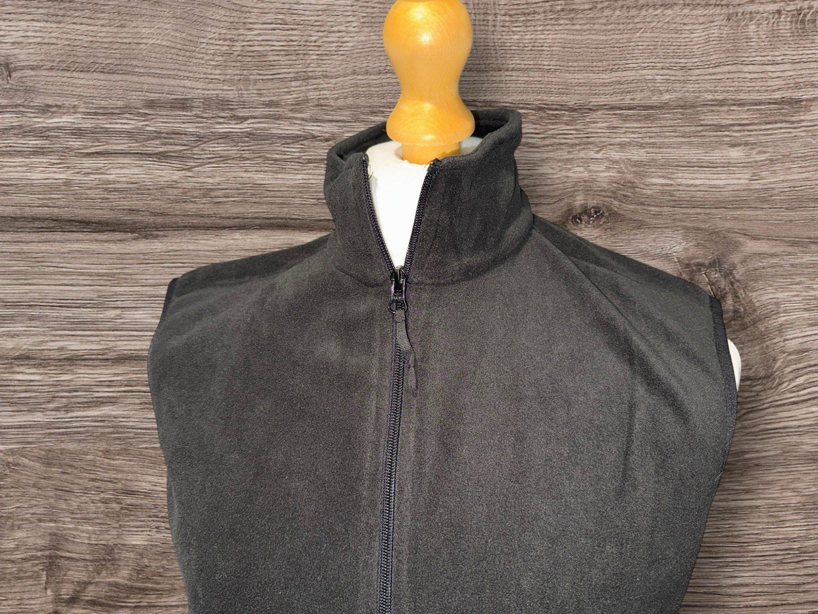 Mountain Warehouse Black Fleece Gilet Stand Up Collar Zip Pockets M