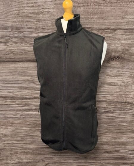 Mountain Warehouse Black Fleece Gilet Stand Up Collar Zip Pockets M