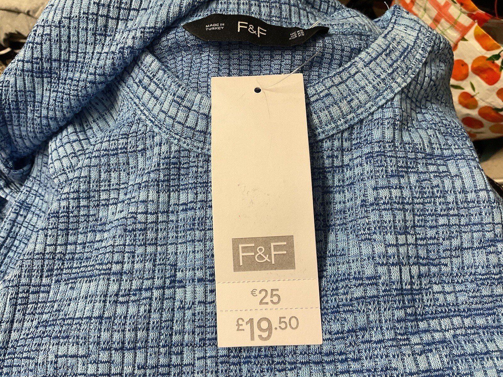 NEWShades Of Blue Ribbed Long Bodycon Dress With Long Sleeves Round Neck Size XS