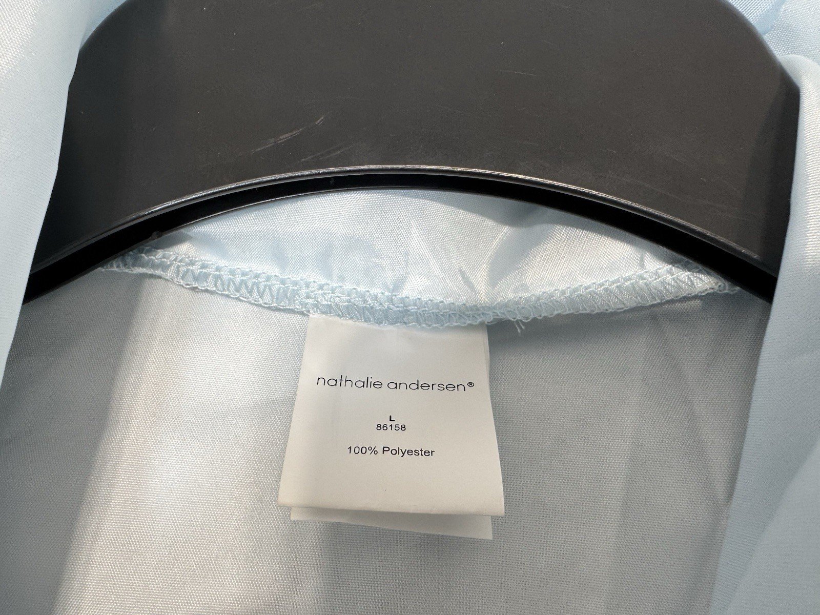 Nathalie Anderson Ice Blue Showerproof Hooded Jacket Size L