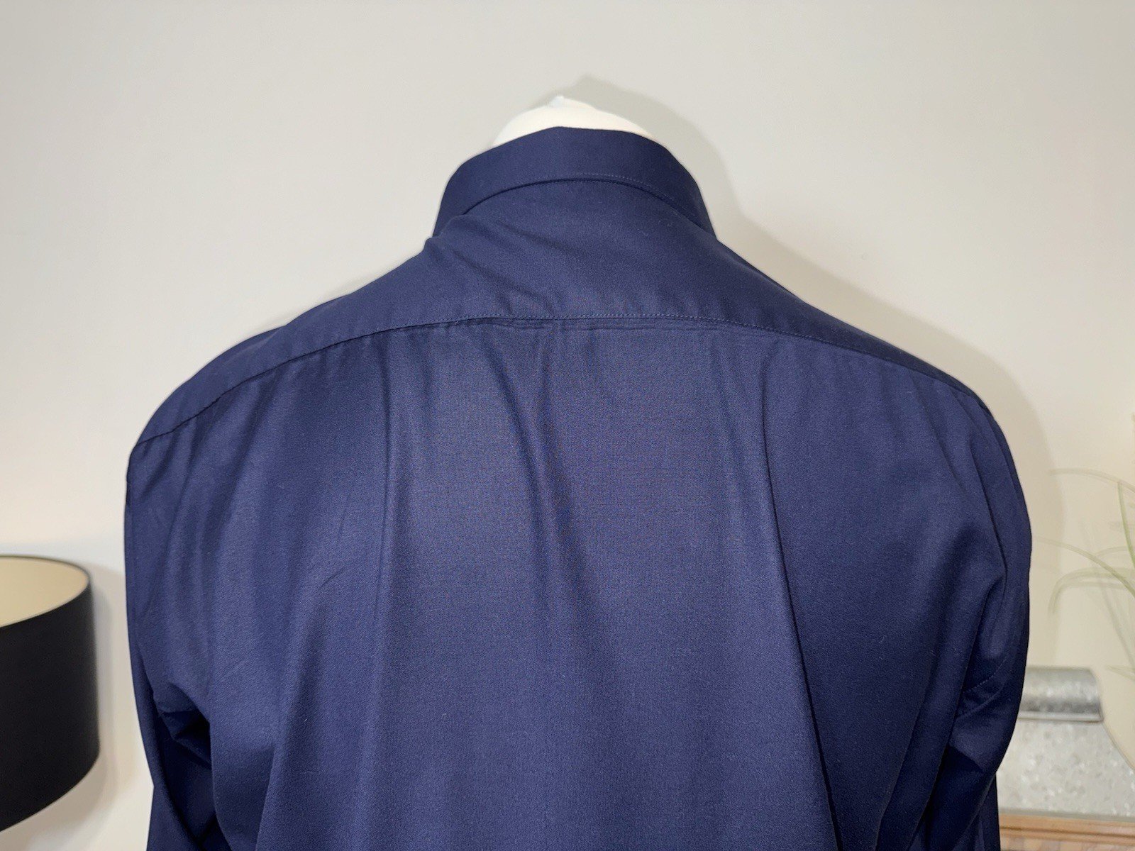 Navy Blue Long Sleeve Shirt With Pocket Size L