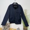 Navy Fleck Full Zip High Neck Sherpa Fleece Lined Jacket Size M