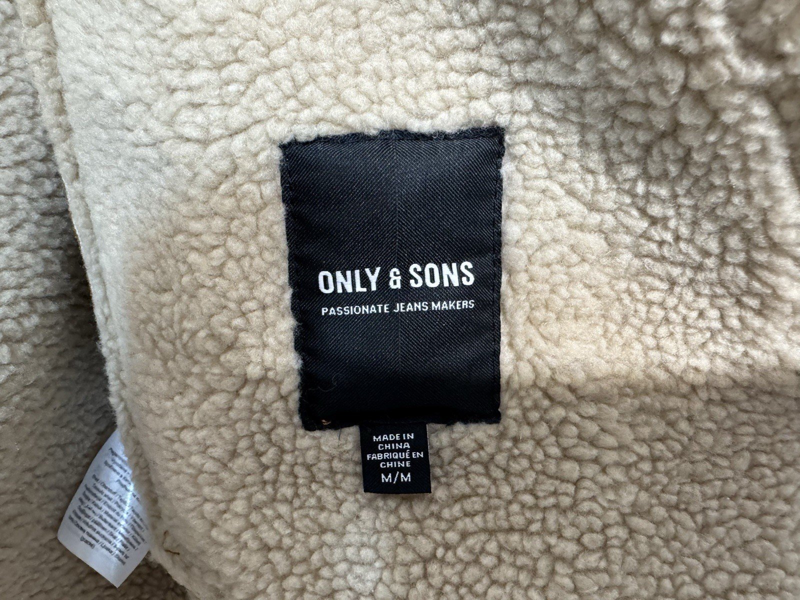 Only & Sons Royce Shearling Faux Suede Coat Size M