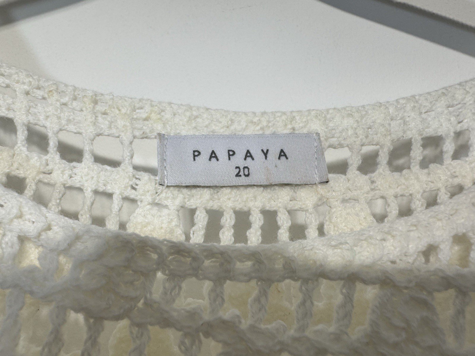 Papaya Beautiful Ivory Crochet Maxi Dress Size 20