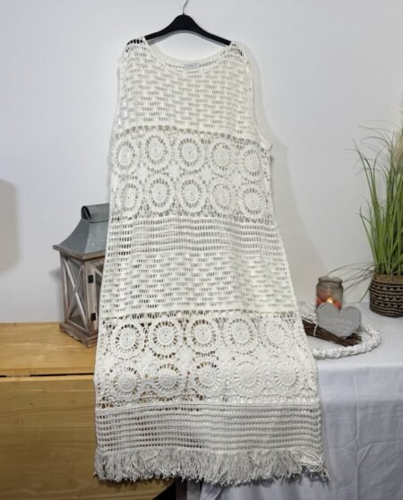 Papaya Beautiful Ivory Crochet Maxi Dress Size 20