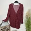 Redcurrant Super Soft Viscose Wrap Effect Long Sleeve Top Size 16
