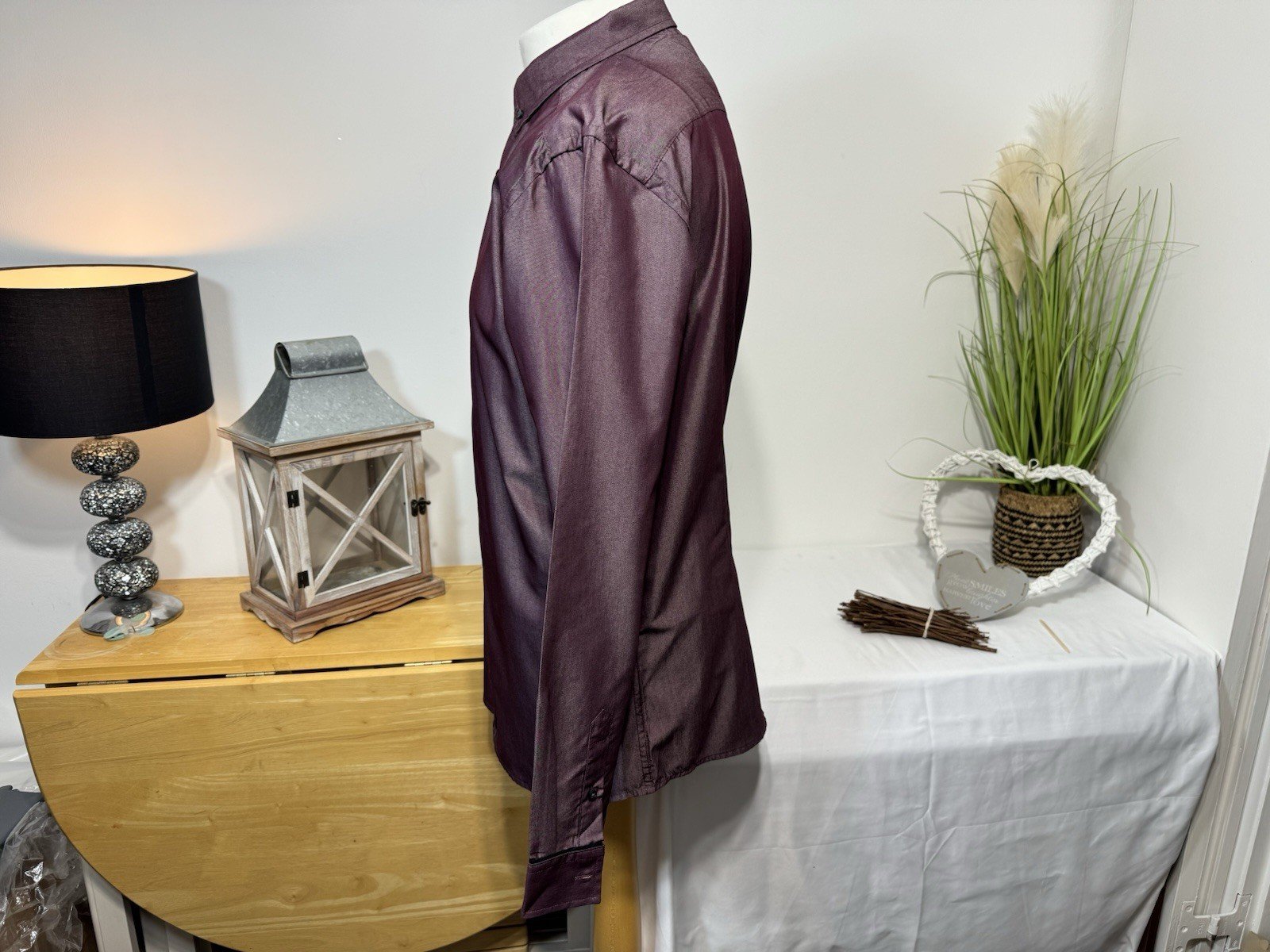 Retro Fire Purple Piped Tonic Shirt Size XL