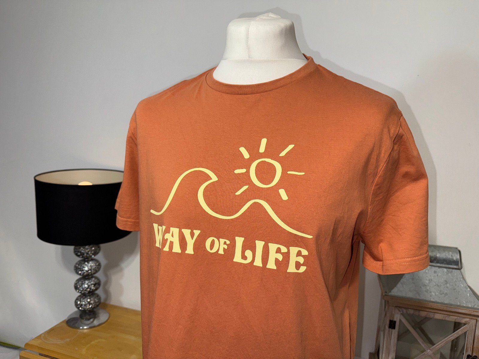 TERRACOTTA GRAPHIC SHORT SLEEVE COTTON T-SHIRT SIZE L