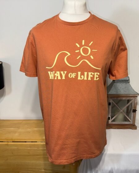TERRACOTTA GRAPHIC SHORT SLEEVE COTTON T-SHIRT SIZE L