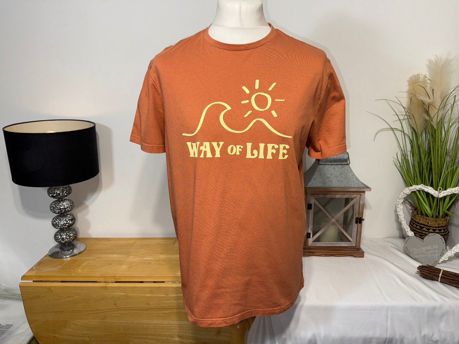 TERRACOTTA GRAPHIC SHORT SLEEVE COTTON T-SHIRT SIZE L