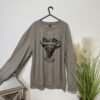 Taupe Fine Corduroy Graphic Crew Neck Top Size 12-14