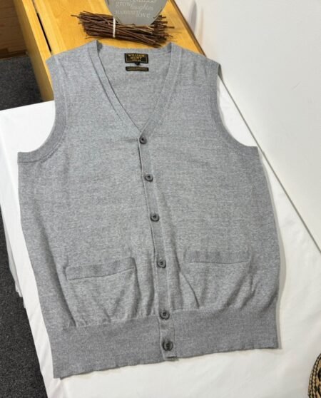 William Hunt Saville Row Luxury Italian Yarn Wool Blend Fine Knit Waistcoat M