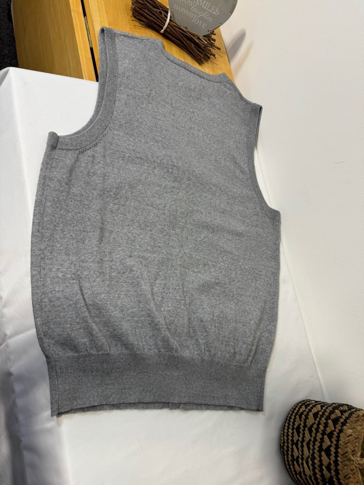 William Hunt Saville Row Luxury Italian Yarn Wool Blend Fine Knit Waistcoat M