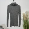 Zara Grey Supersoft Ribbed Turtle Neck Fine Knit Jumper Size 12-14