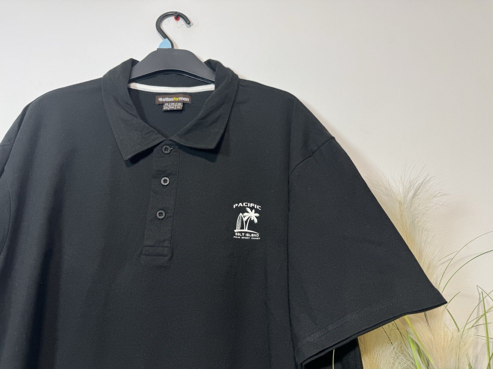 Atlas Graphic Cotton Short Sleeve Polo Shirt Size 2XL