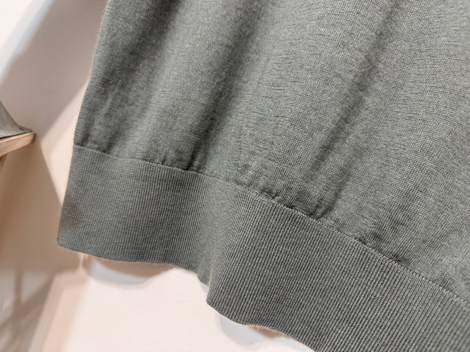 Autograph Sage 1/4 Zip Extra Fine Merion Wool Jumper Size XL