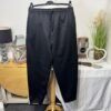 Black Fleece Lined Joggers Elasticated Waist & Cuffs Drawstring Size L