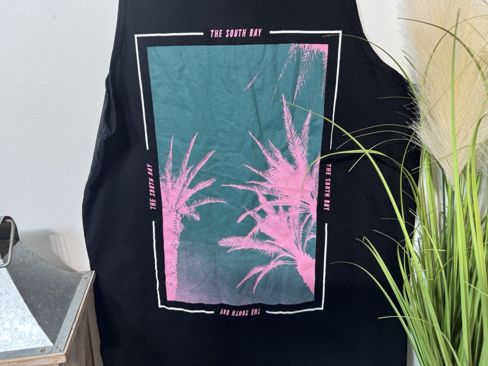 Black Graphic Sleeveless Vest Size S