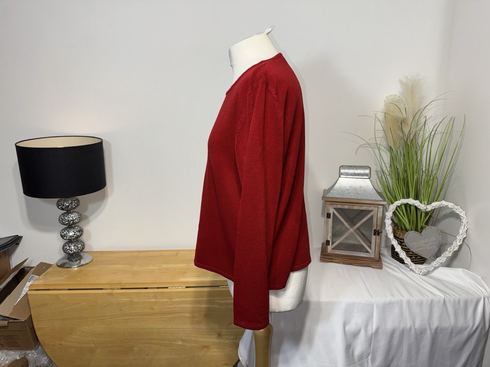 Bonmarche Redcurrant Acrylic Tight Knit Jumper Size L