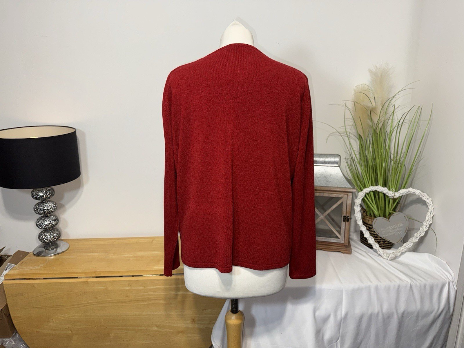 Bonmarche Redcurrant Acrylic Tight Knit Jumper Size L