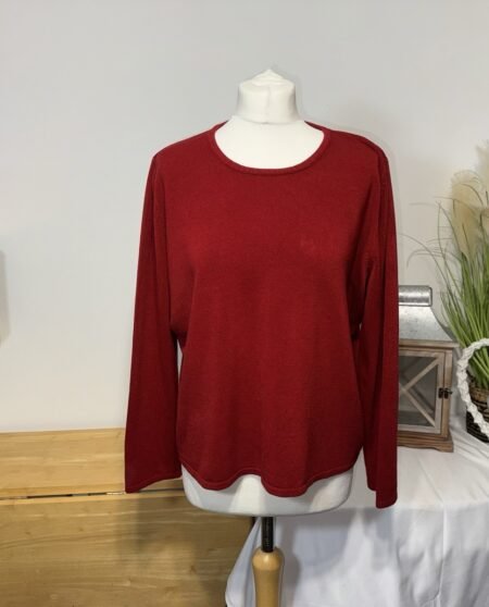 Bonmarche Redcurrant Acrylic Tight Knit Jumper Size L