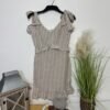 Boohoo Stripe Dress With Tie Straps & Frills Size 8