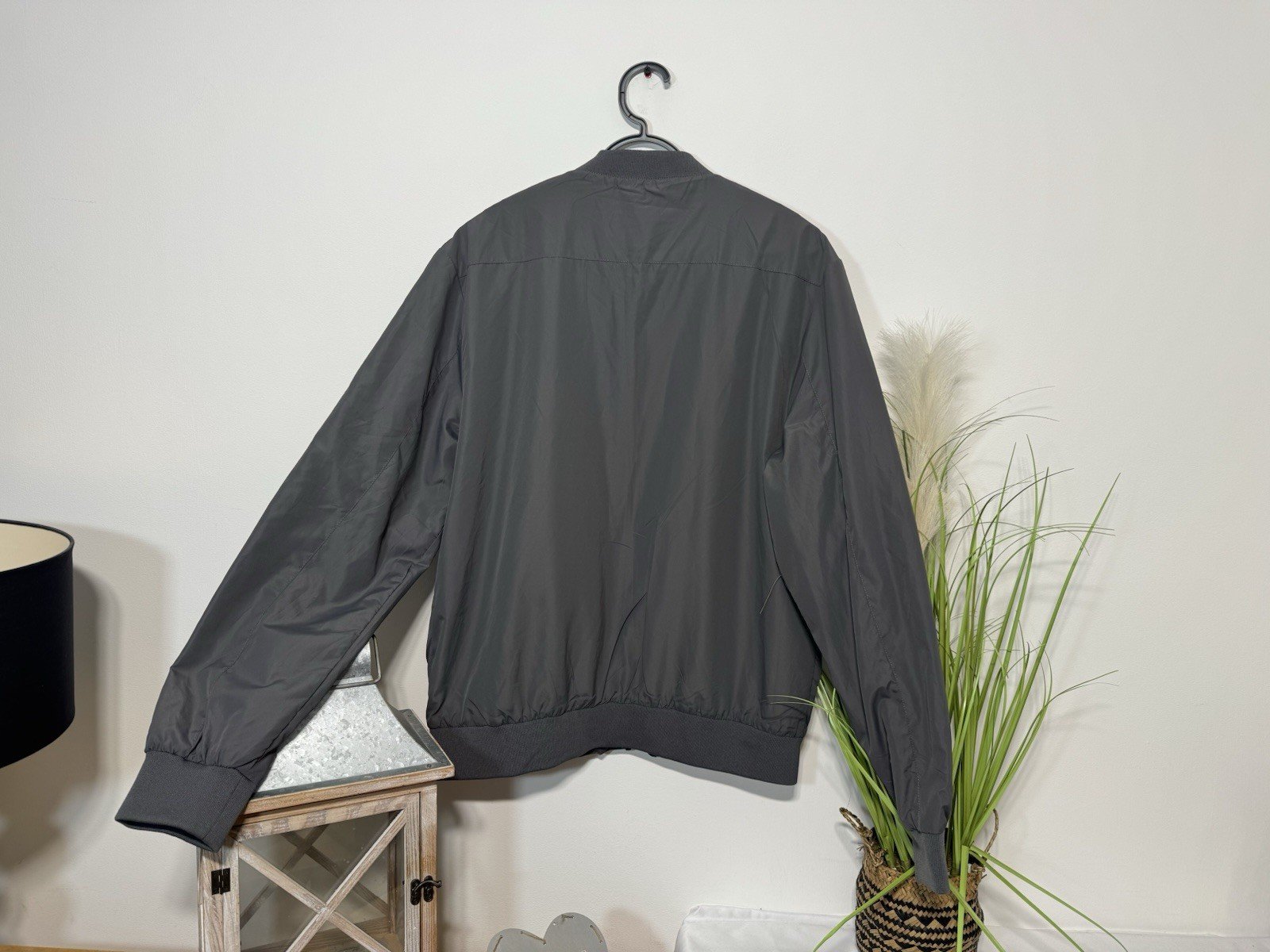 Brave Soul Sanjay Size XL Grey Lined Bomber Jacket