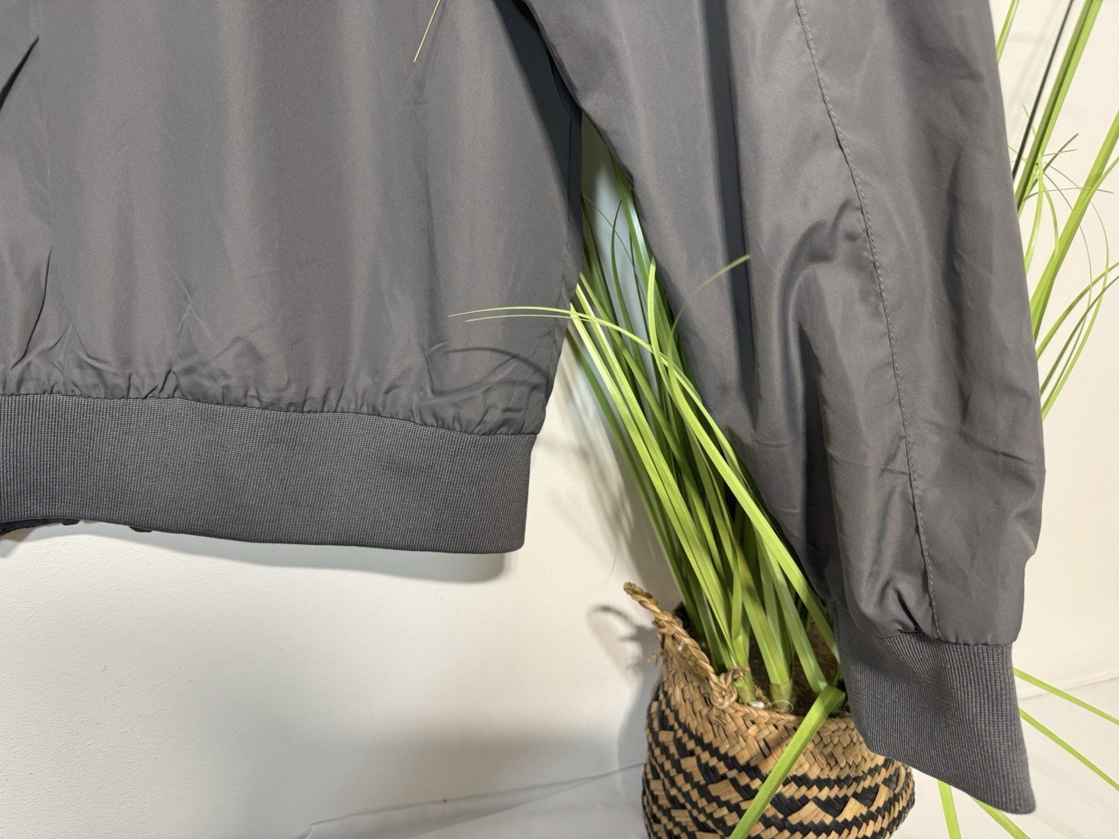 Brave Soul Sanjay Size XL Grey Lined Bomber Jacket