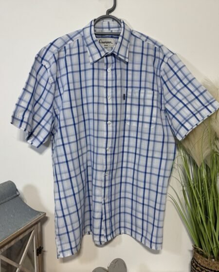 Champion Bude Check Classic Fit Short Sleeve Shirt Size L