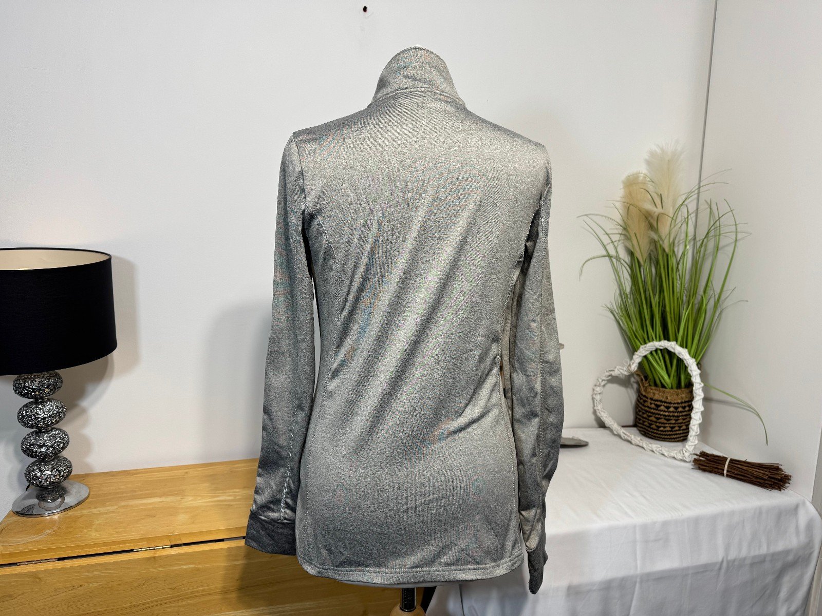 Crivit Pro Grey 1/4 Zip High Neck Ski/Snowboard Baselayer Size 12/14