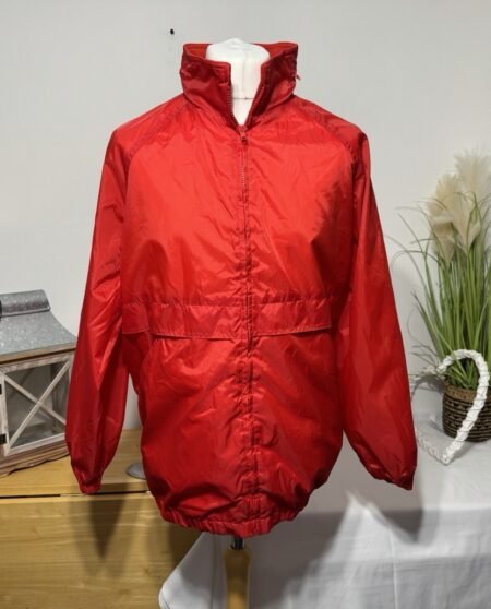 Current Seen Red Lined with hidden hood  Windbreaker Jacket Size 2XL