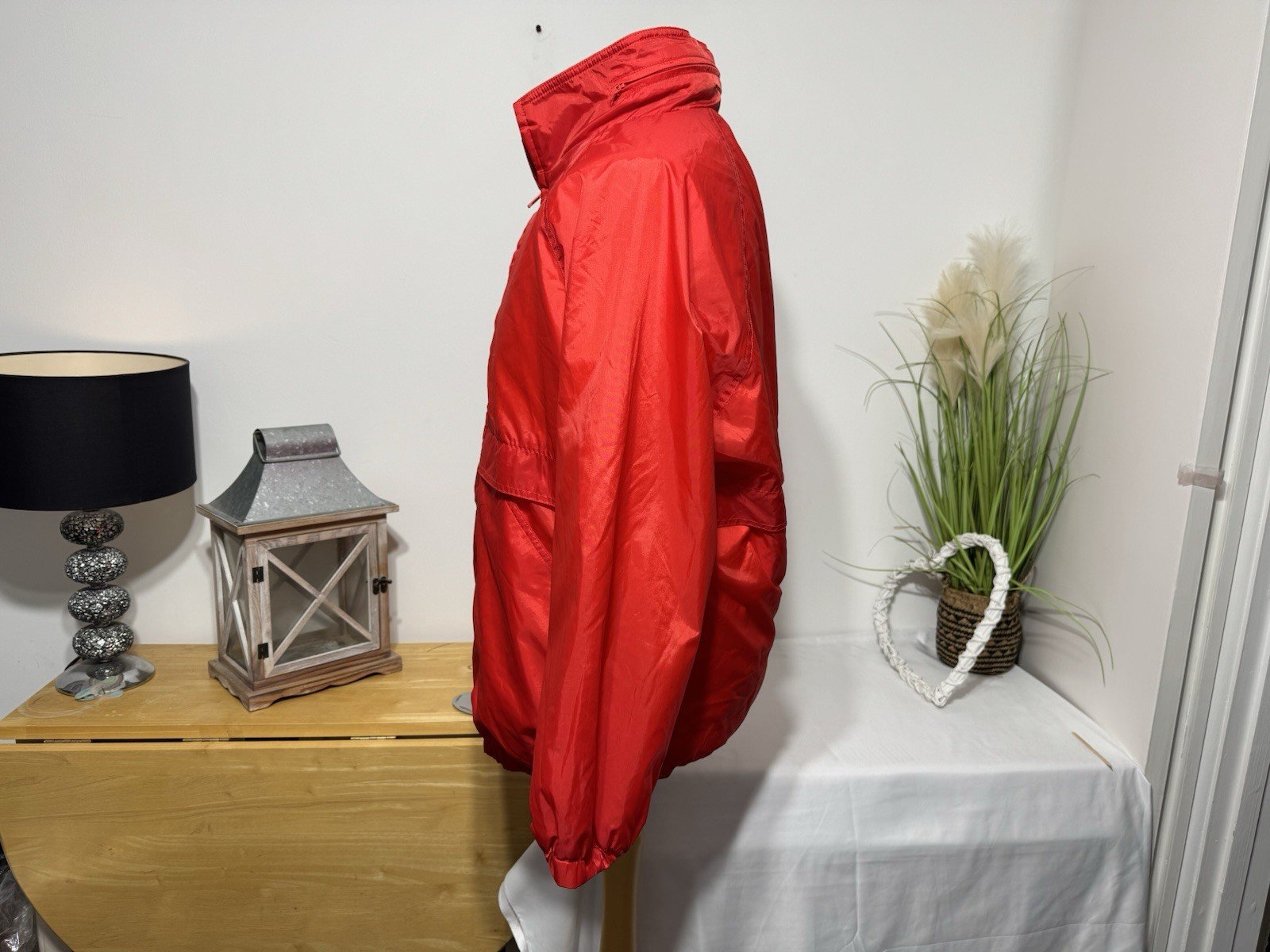 Current Seen Red Lined with hidden hood Windbreaker Jacket Size 2XL