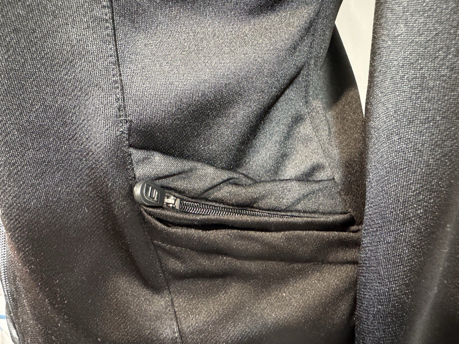 Doone Performance Black Zip Thru Hoodie Pockets Drawstring Hood Size M