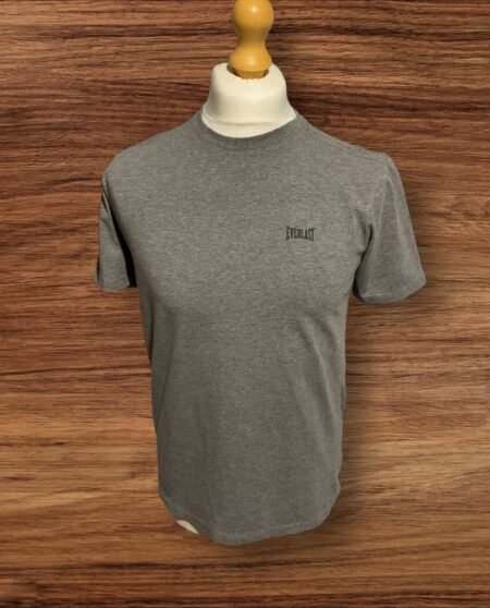 Everlast Marl Grey T Shirt Crew Neck Short Sleeve Chest Motif Size M