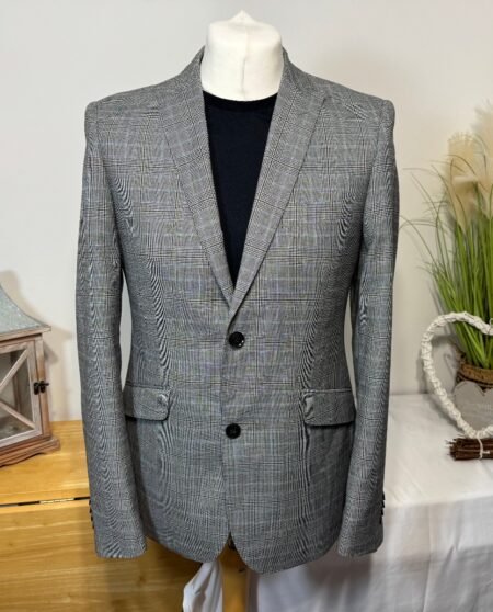 Gianni Feraud Check Lined Wool Blend Blazer 40R