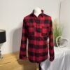 H&M Divided Red & Black Check Shacket Size L