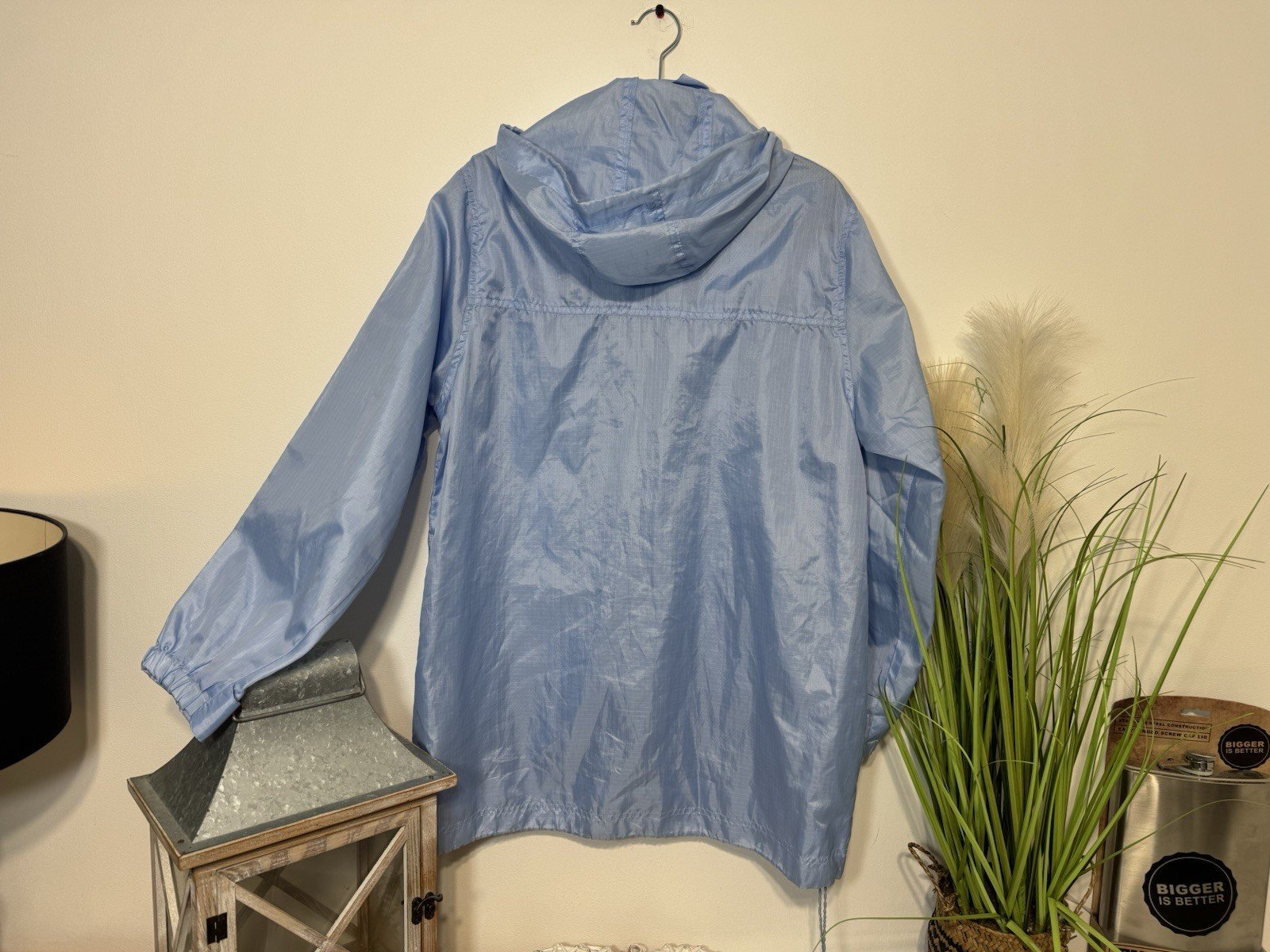Ice blue showerproof Hooded Coat Size S