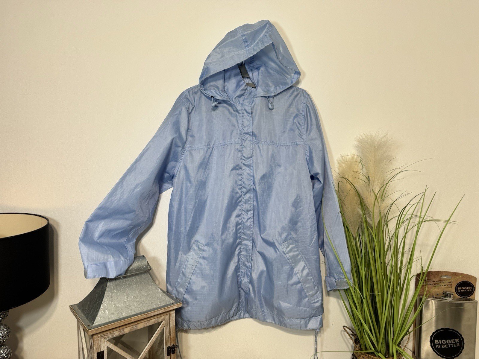 Ice blue showerproof Hooded Coat Size S