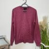 Jeff Banks Pink Cotton Cashmere V-Neck Jumper Size M