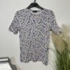 M&S Cream Floral Short Sleeve Top Size 10
