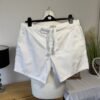 Medallion Mens White Denim Shorts With Hidden Button Close Waist 36in