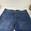 Mid Blue Denim Button Close Straight Fit Jeans W38 L30