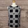 New Look Check Top Back Zip Close Sleeveless Size 10